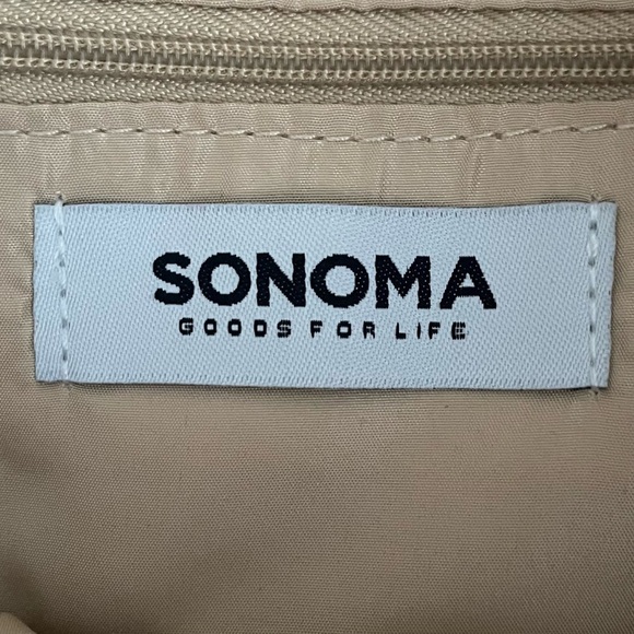 NEW Sonoma Goods for Life Straw Shopper Tote Beach Bag Natural Salmon Peach - Picture 7 of 8
